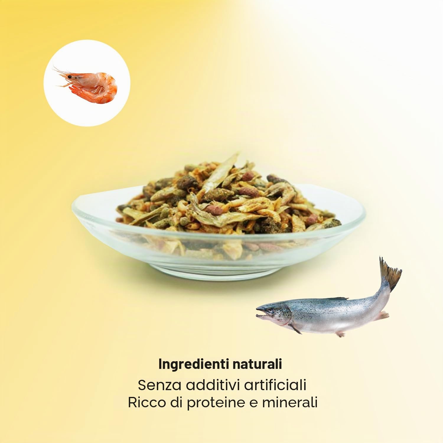 AQUARIS Repti Mix Mangime Naturale per Tartarughe d’Acqua – 220 g / 1 L – Ricco di Proteine, Facile da Digerire, Favorisce Carapace e Ossa Forti. Miscela di gammarus, gamberetti
