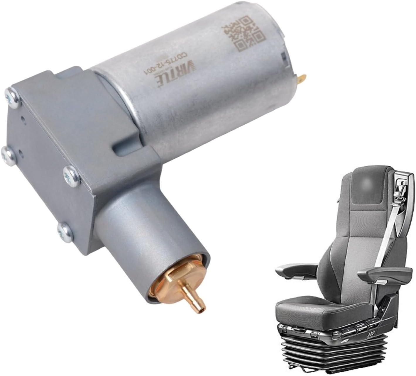 24V Industrial Air Compressor Pump 1190348 GR1220254, Heavy Duty Tire Inflator for Commercial Truck Bus, Replacement Air Ride Seat & Train Horns Suspension Source