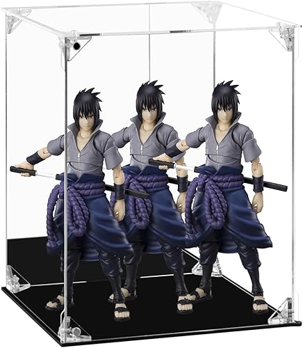 Miniatura 7 de ECOSEAO Vitrina de 8 x 8 x 12 pulgadas, 7.9 x 7.9 x 11.8 in para coleccionables, caja de acrílico transparente, caja de vidrio alternativo para