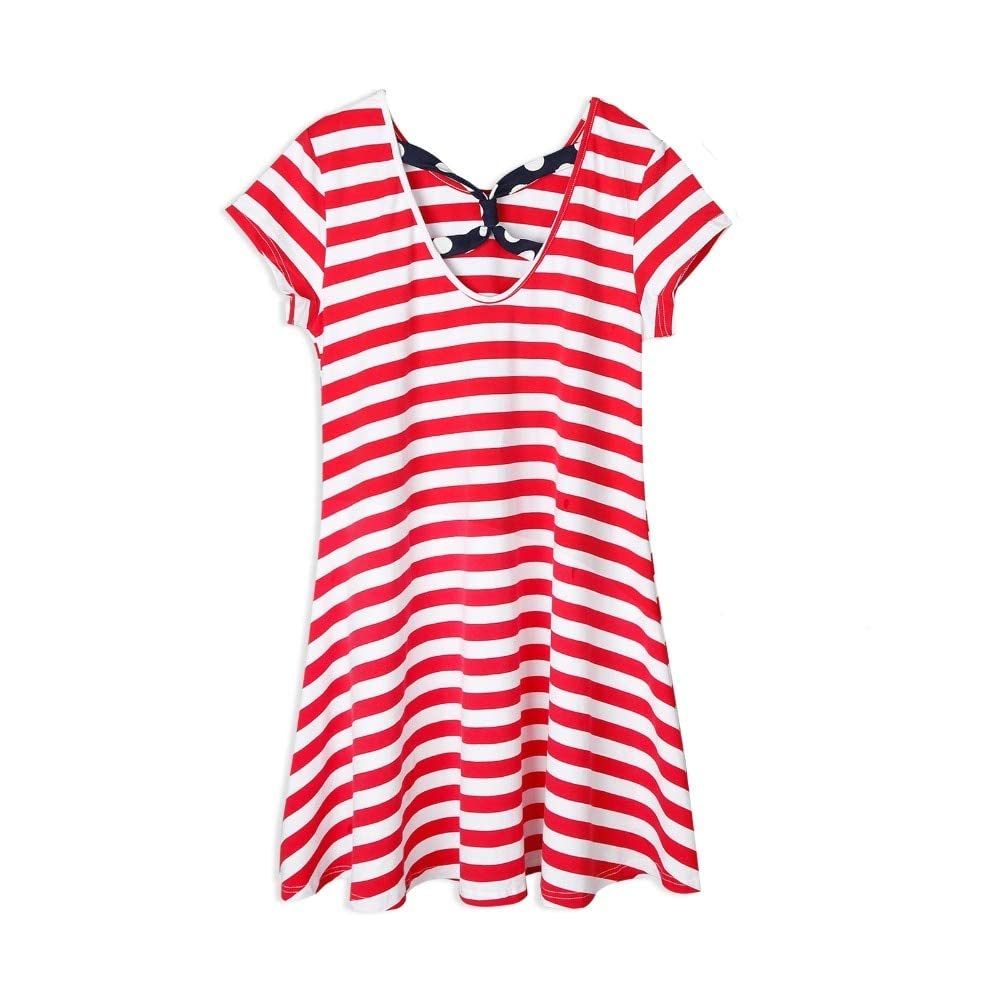 Ubersweet® PaMaBa Mother Daughter American Summer Dresses Independence Day Festival Carnival Costume Mommy and Me Outfit Gown Robes : 04, Mom Size-L