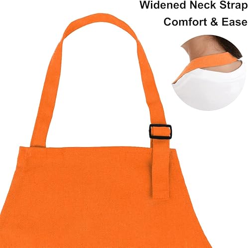 Miniatura 9 de TOPTIE Delantales para niños con bolsillo y correa ajustable, delantal para cocinar, hornear, pintar