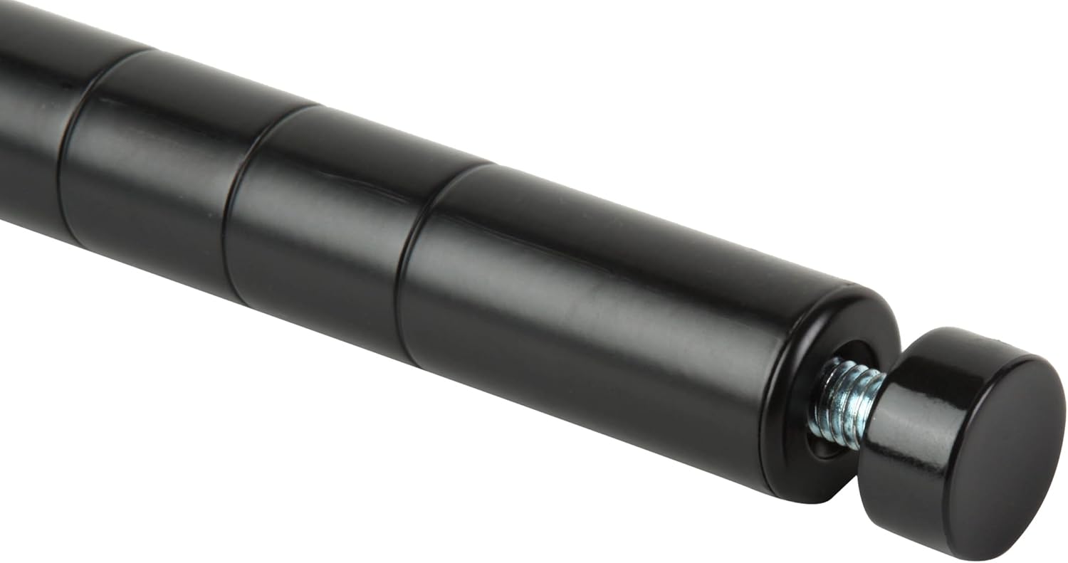 Honey-Can-Do 2-Pack Shelf Poles with Leg Levelers, Black, 72-inch Black 72-inch