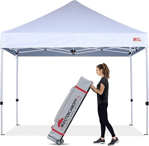 Miniatura 1 de MASTERCANOPY - Toldo plegable estilo tienda de campaña de 10 x 10 pies de montura instantánea y para uso comercial con una bolsa con ruedas