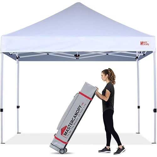 MASTERCANOPY Pop Up Canopy Tent Commercial Grade 10x10 Instant Shelter (White)