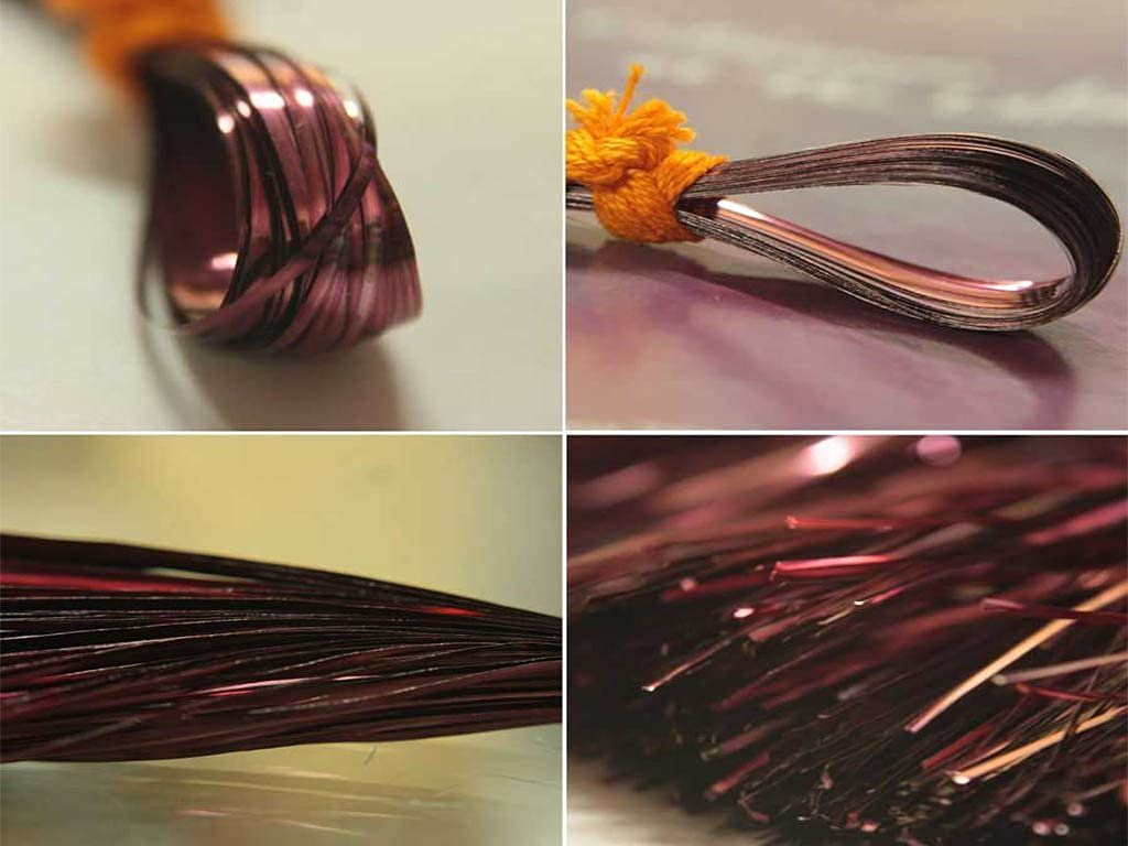 The Design Cart Ruby Wine Mukaish / Metal Strips,Package of 100 Grams for Sewing, Machine, Hand Stitching, Tailoring, Embroidery, Dhaga