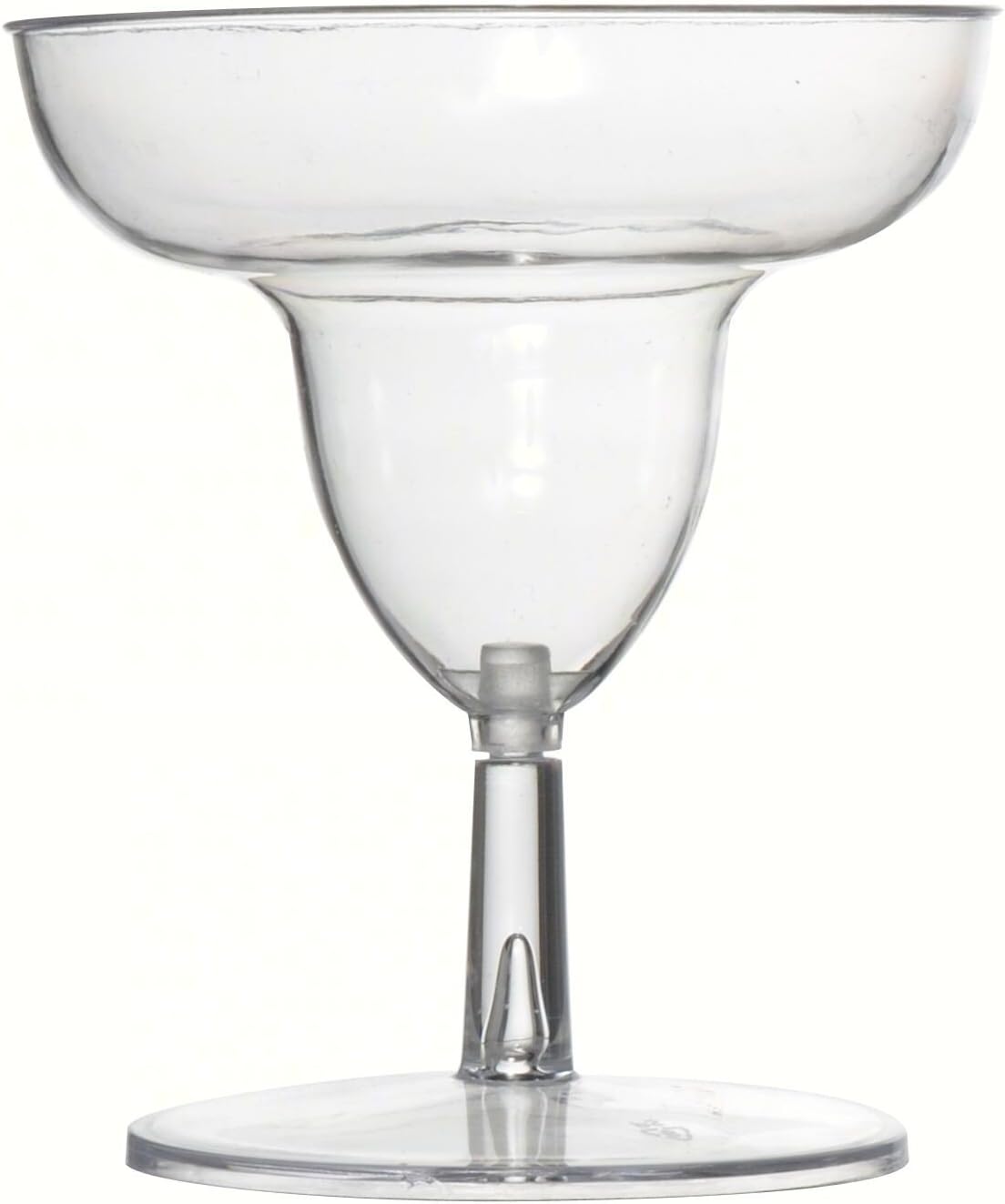 Clear Plastic 2-Piece Mini Margarita Glasses-2 oz. | Tiny Temptations | Pack of 12 Drinkware