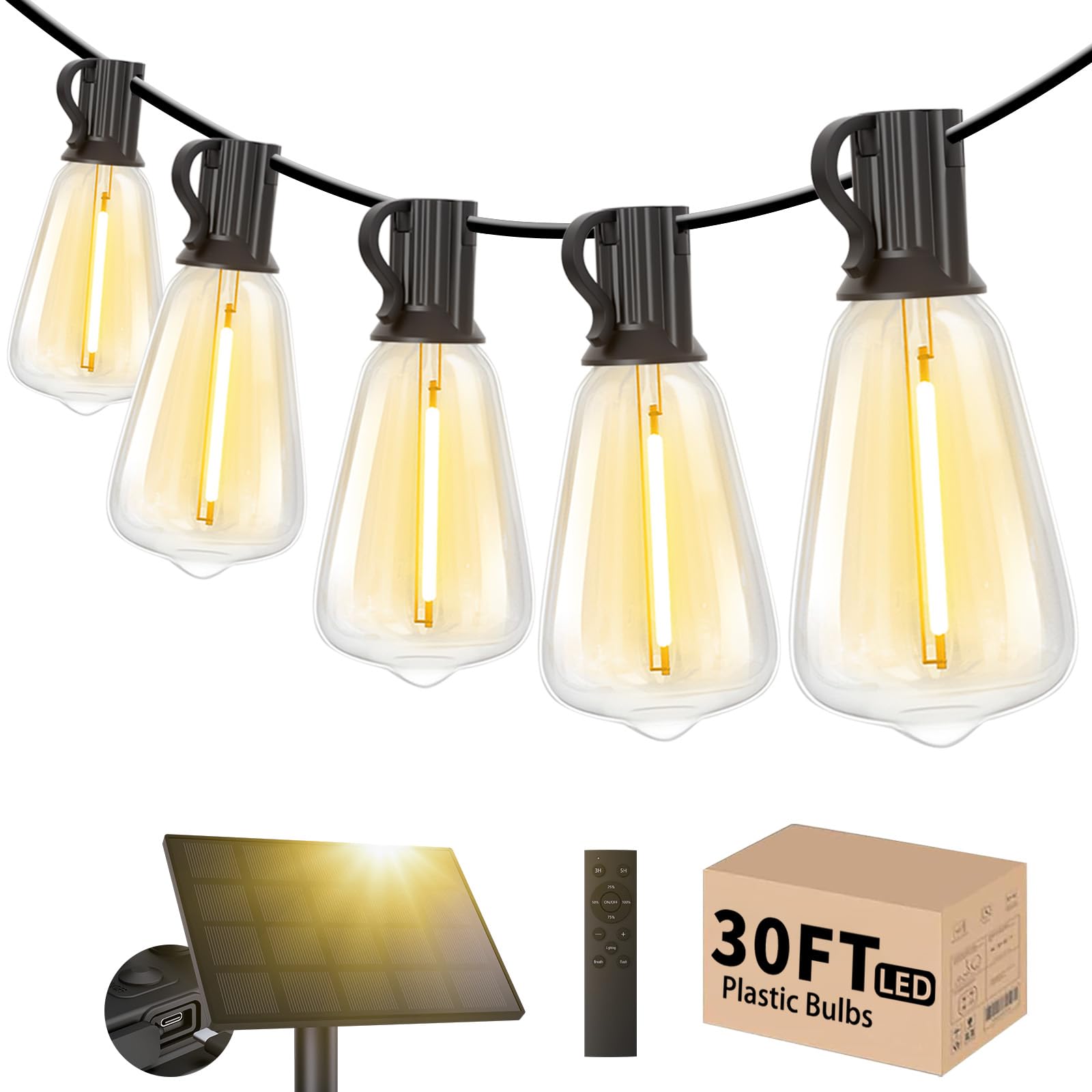 Svater 30FT Solar String Lights