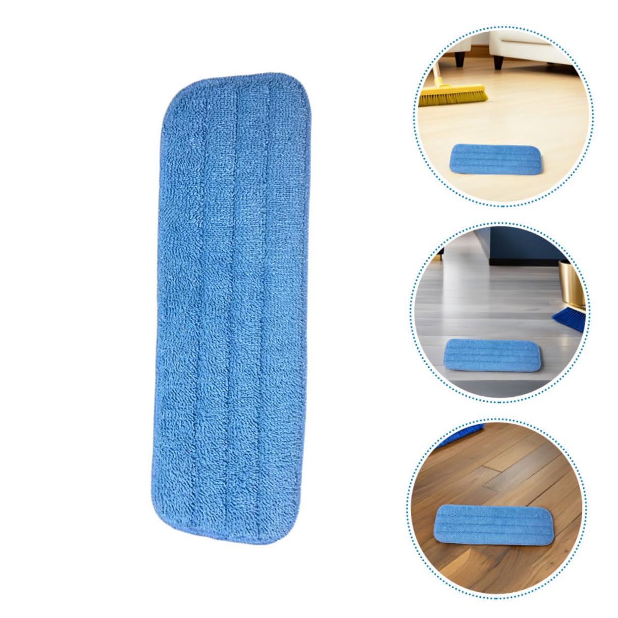 Mipcase 10 piezas Almohadillas de Microfibra Lavables para Mopa Reutilizable Recambios para Limpieza de Suelos Húmedos y Secos Compatibles con Baldosa y Laminado