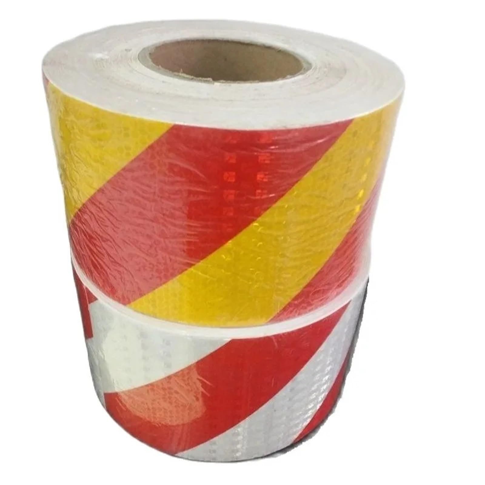 Cinta Reflectante Adhesivo reflectante de sarga fluorescente 5/10/15/20 cm | Cinta protectora de seguridad de advertencia de señales de tráfico(White Red Twill,15cmx5m)
