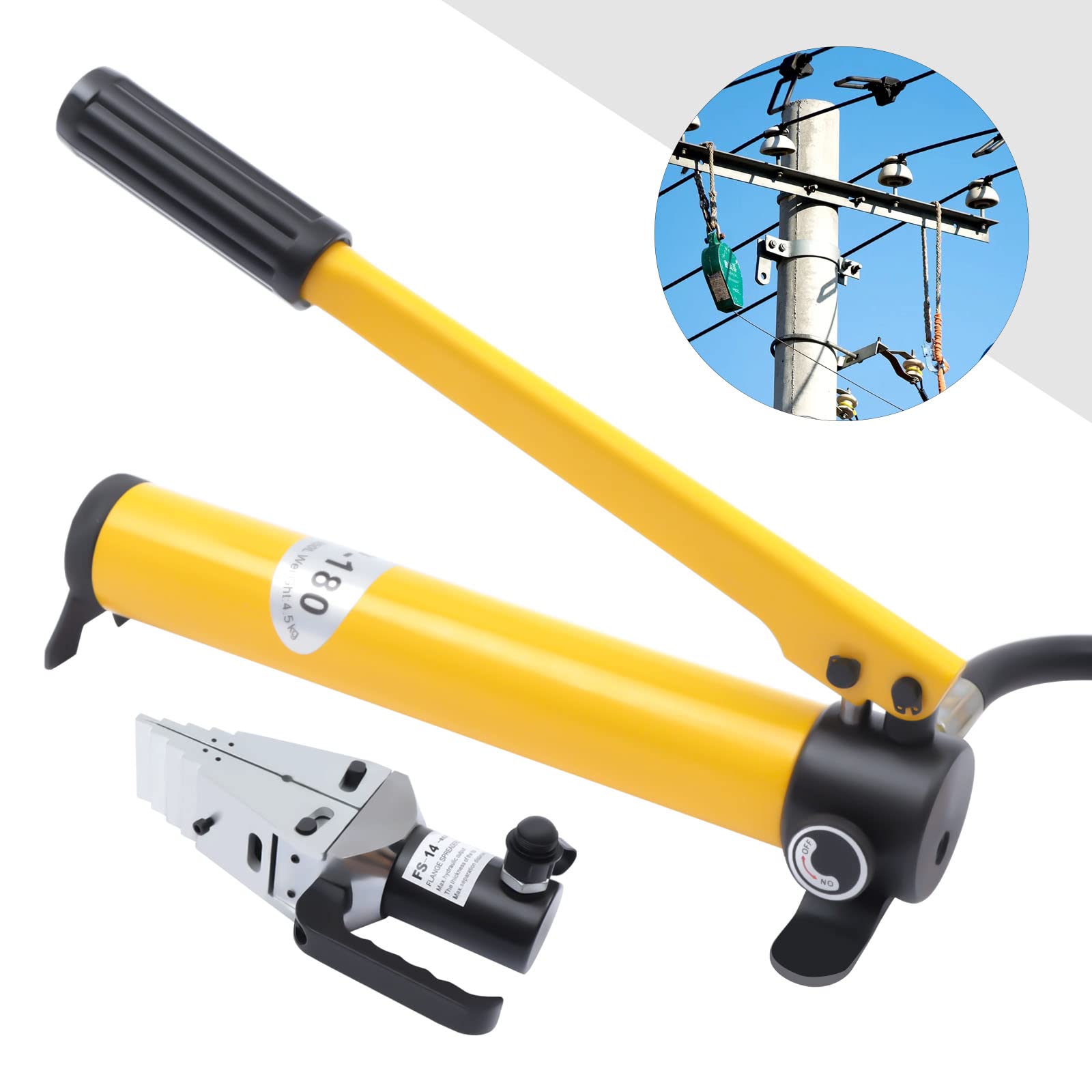 Portable Hydraulic Flange Spreader, Hydraulic Exhaust Pipe Expander, 14T Spreader Splitter Expander Hydraulic, Expander Stretching Pliers