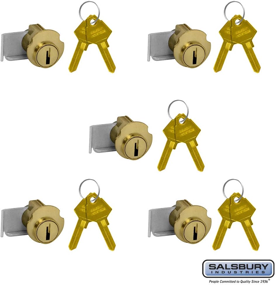 SALSBURY INDUSTRIES 2190-5 Lock for Americana Mailbox Door 2 Keys PER Lock-5 Pack