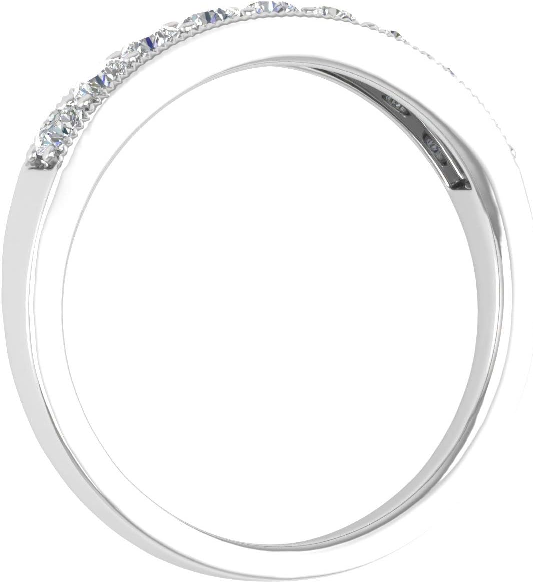 1/2 Carat 14K Gold Round Diamond Ladies Anniversary Wedding Band Ring