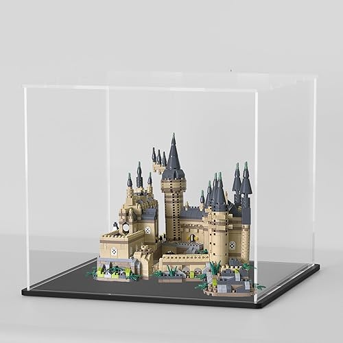 Miniatura 27 de vitrina acrílica, cajas de acrílico de cubo de 11 x 11 x 11 pulgadas para exhibición, vitrinas transparentes con base negra mate y tapa