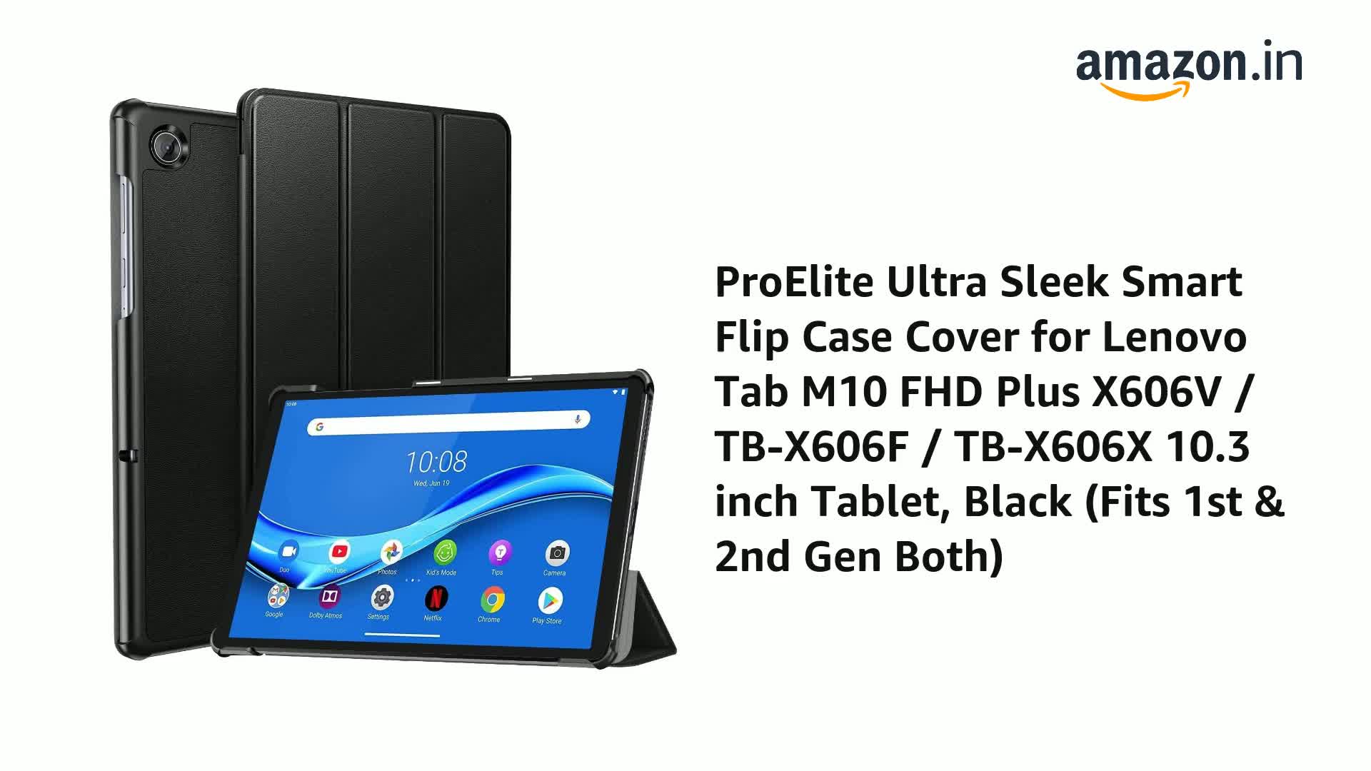 Custodia Ultra Sottile Per Lenovo Tab M10 FHD Plus 10.3'' (2020) – Cover Con Supporto Regolabile – Stampa Love Beach - 2