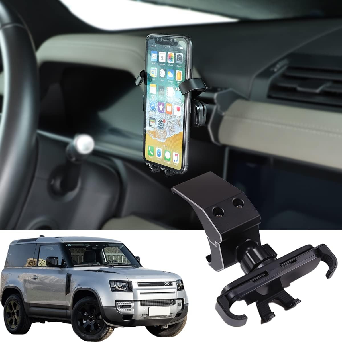 Phone Mount Fit for Land Rover Defender 110 90 2020-2022 Car Center Console Mobile Phone Holder Land Rover Defender Special Mobile Phone Holder Decorative Accessories