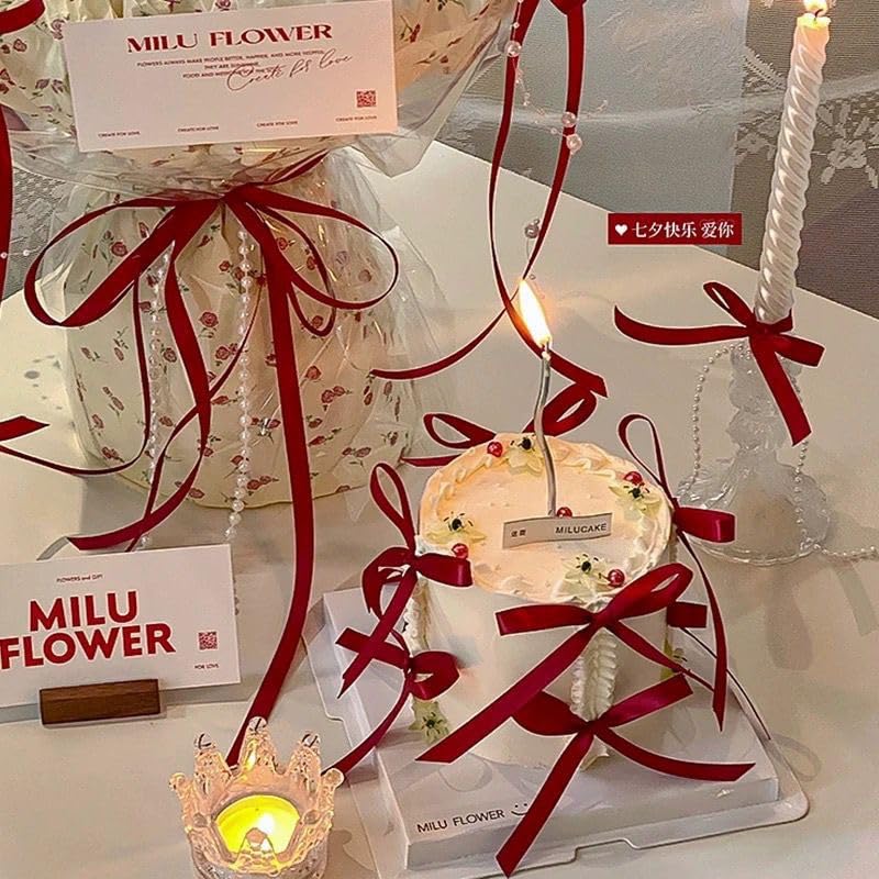 Gyufise 30Pcs Bowknot Cake Toppers Bow Cake Decorations Picks Baby Shower Cake Decorations for Birthday Wedding Party Wedding Anniversary Party