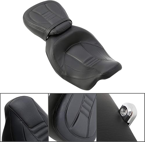 Miniatura 5 de XFMT Asiento de motocicleta para dos personas. Para Harley Davidson Touring 2009 a 2020.
