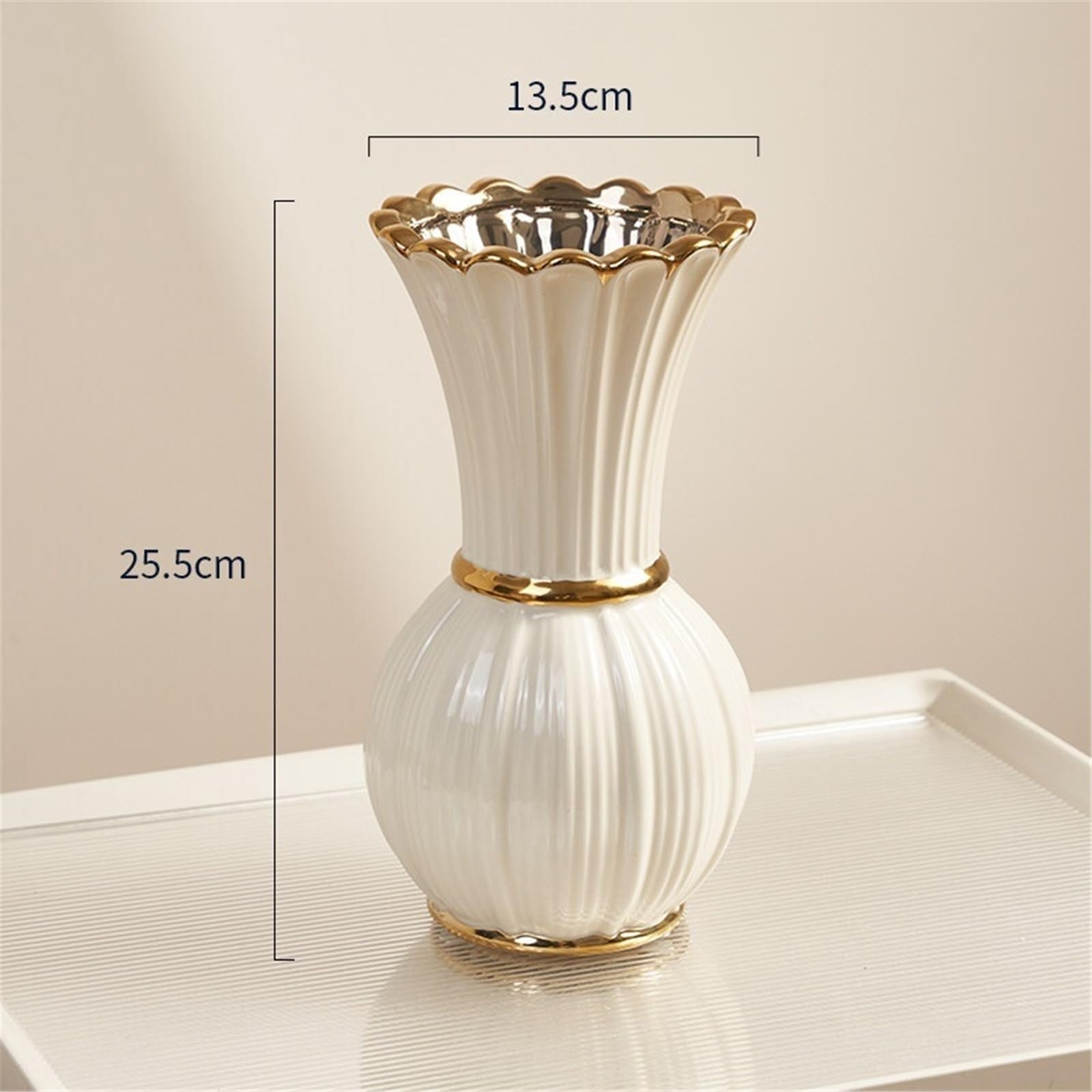 Decorativo Decorazione floreale con composizione in vaso in ceramica minimamente moderna(Grande)