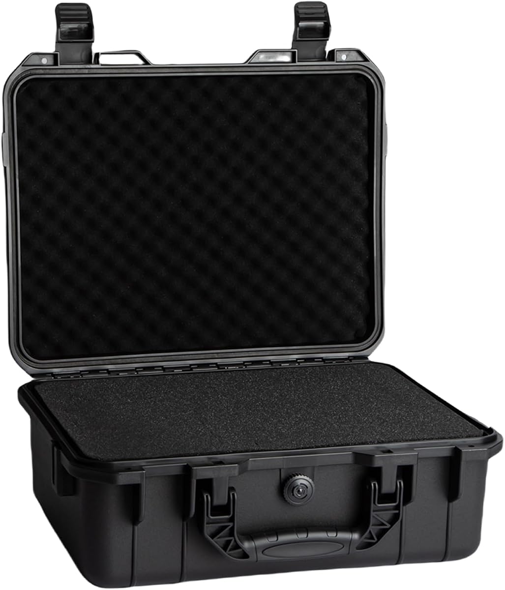 Estuche rígido Estuche rígido impermeable con inserto de espuma personalizable DIY Protector portátil para cámaras Drones Equipos Herramientas Instrumentos de prueba 16.9''x13.7''x5.9''