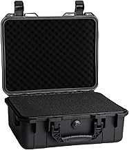 Estuche rígido impermeable con inserto de espuma personalizable para bricolaje, funda protectora portátil para cámara, drones, equipos, herramientas, instrumentos de prueba, 16.9 x 13.7 x 5.9