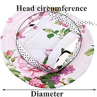 Vista 2 de Sombrero de princesa de ala redonda, visera para mascotas, sombrero poroso de malla para perro con agujeros para las orejas para perros pequeños