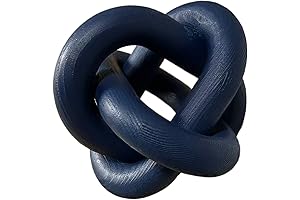 3 Link Wooden Hand Carved Navy Blue Table Decor