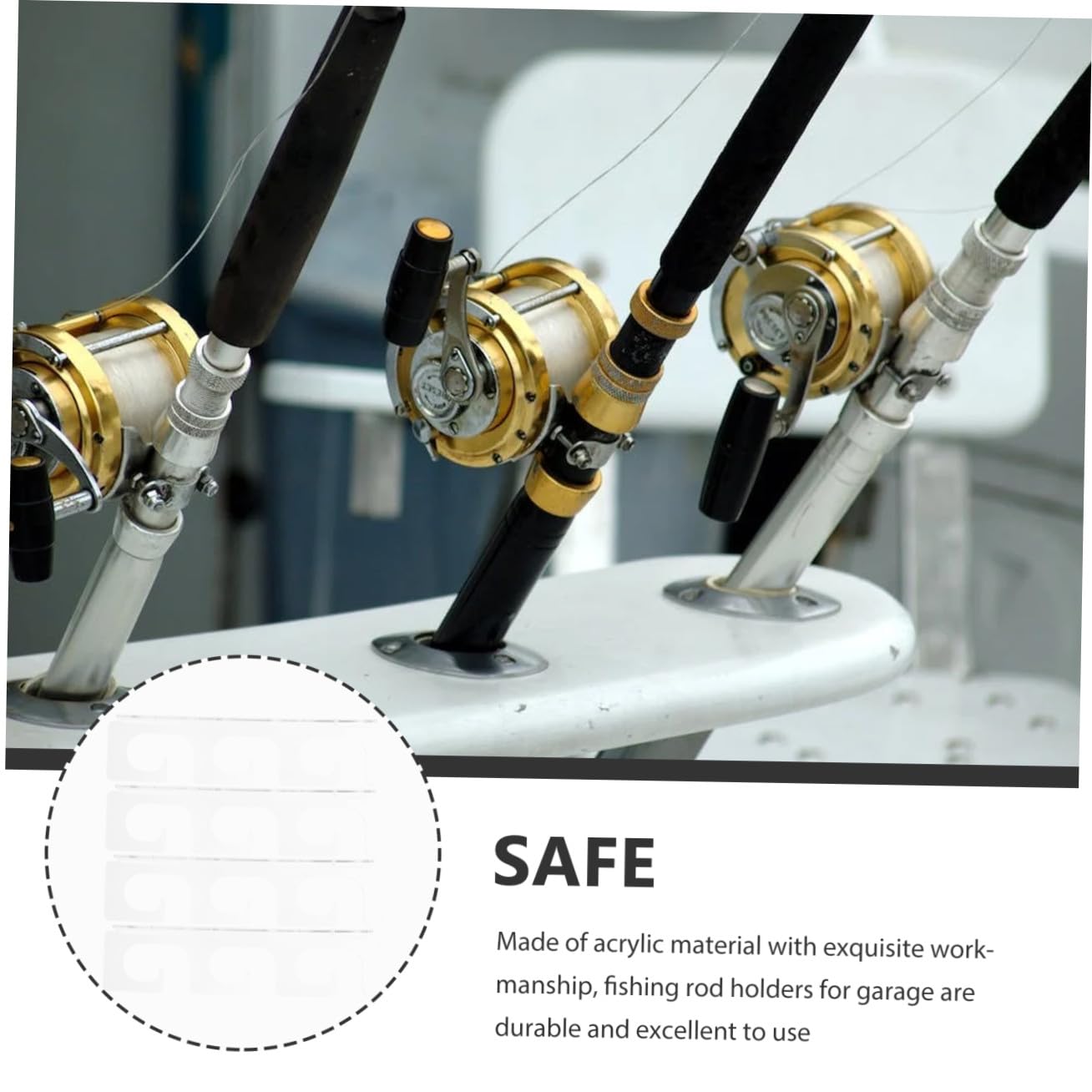 TOYANDONA 2paia Supporto per Canne da Pesca da Soffitto Portacanne da Pesca da Parete per Garage Robusto e Solido Pratico e Durevole