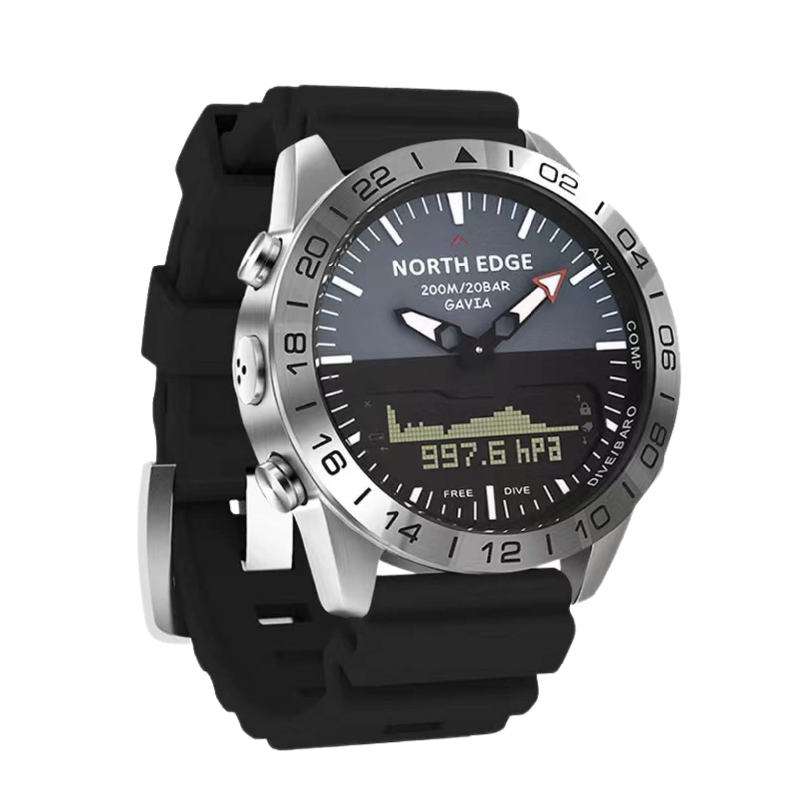 CakCity Pilot Watch Stainless Steel Waterproof Analog Digital Watches for Men Diving Watch Altimeter Compass Outdoor Sport Watch 20ATM (B0B18X48TN) Amazon Price History, Amazon Price Tracker