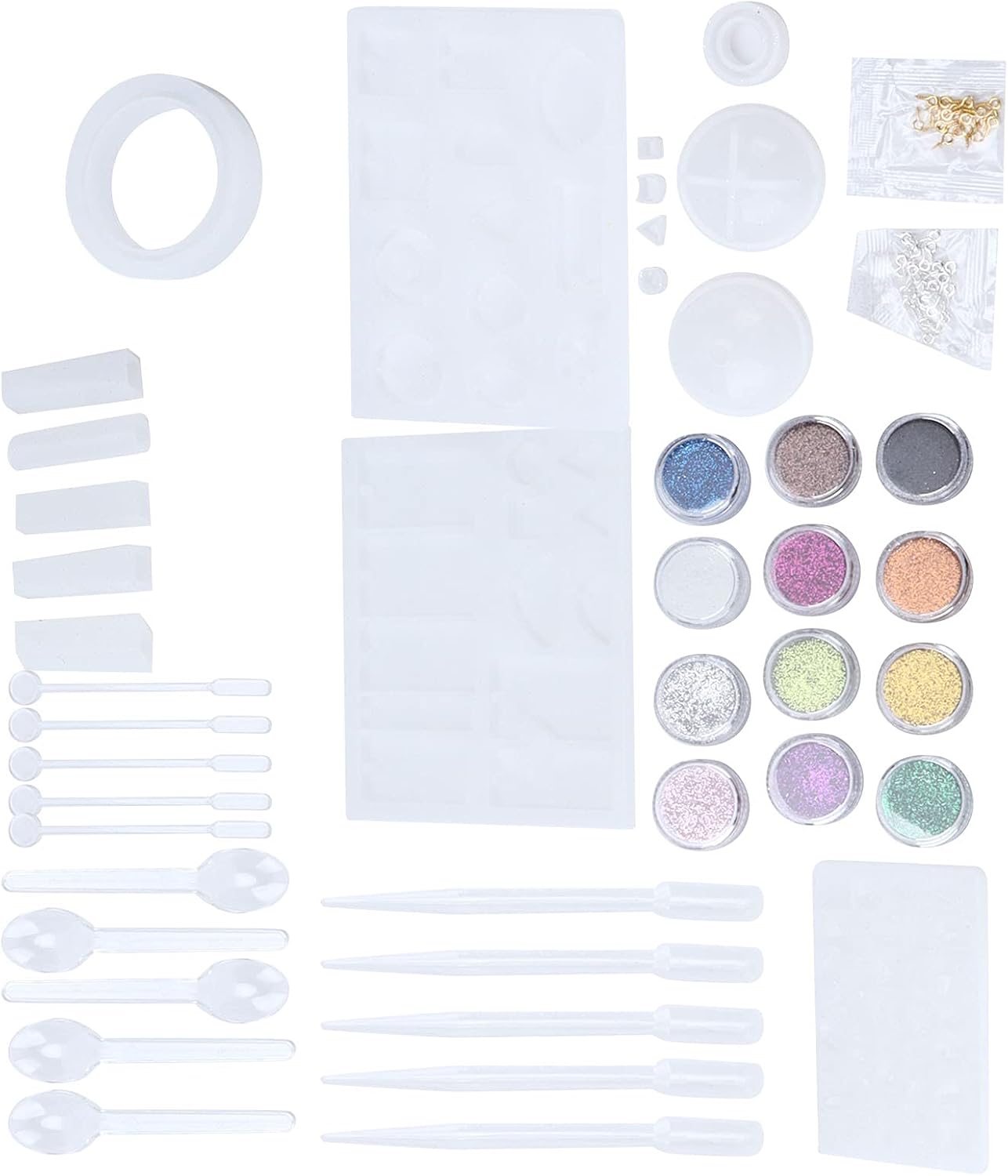 Cryfokt 94Pcs Silicone Jewelry Making Kit with Resin