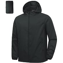 ZITY Rain Jacket Men Packable Rain Coat Waterproof Windbreaker Raincoat