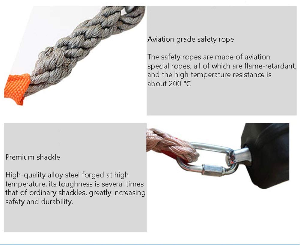 Antichute a Rappel Auto, Stop Chute+Crochet à Retenue Automatique, 3m/5m/6m/10m/15m/20m, Charge-150KG, Ideal pour Toiture, échafaudage et Travaux Aériens, Noir5m