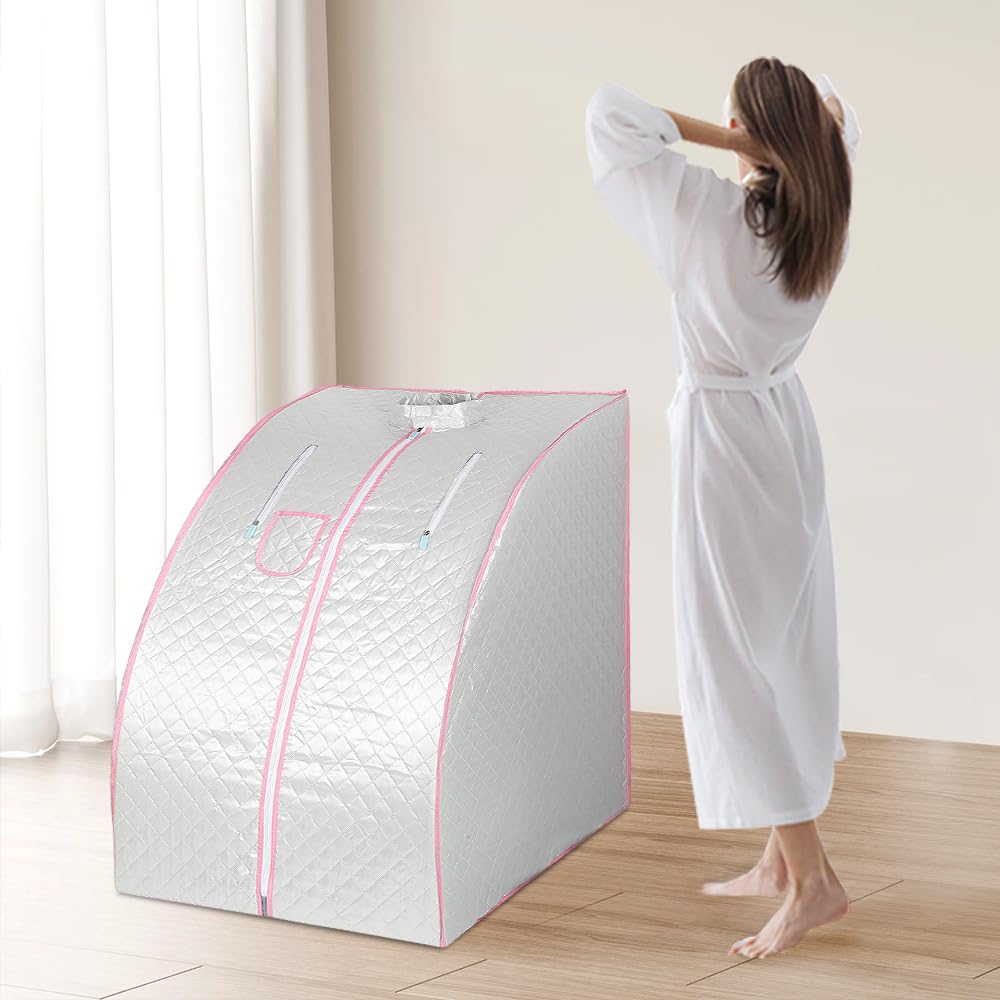 Sauna à vapeur portable 75x35x25cm Argent