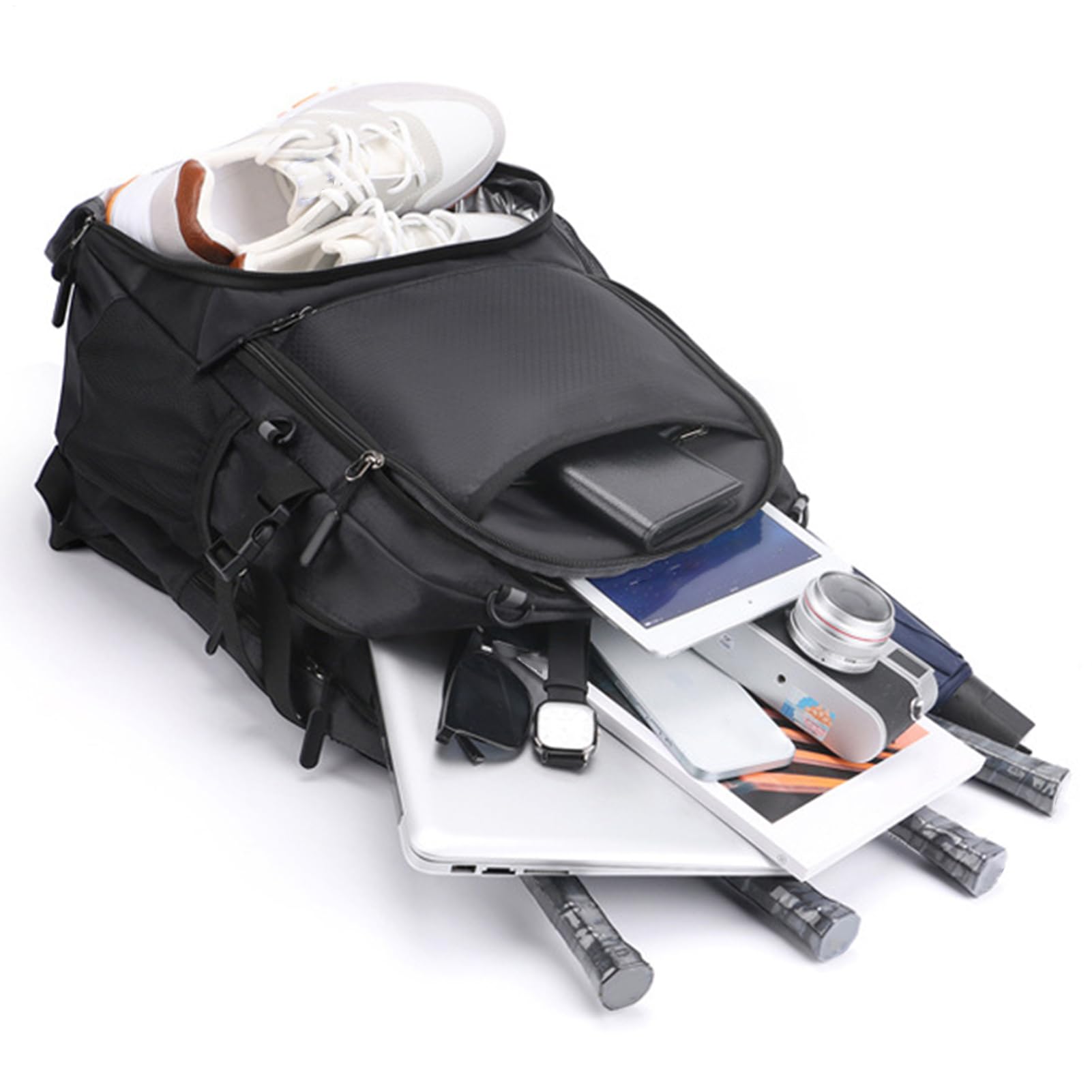 Zaino da baseball per adolescenti, zaino da basket unisex con scomparto | per palloncini, zaino da basket con trolley per escursionismo, viaggi, arrampicata e equitazione