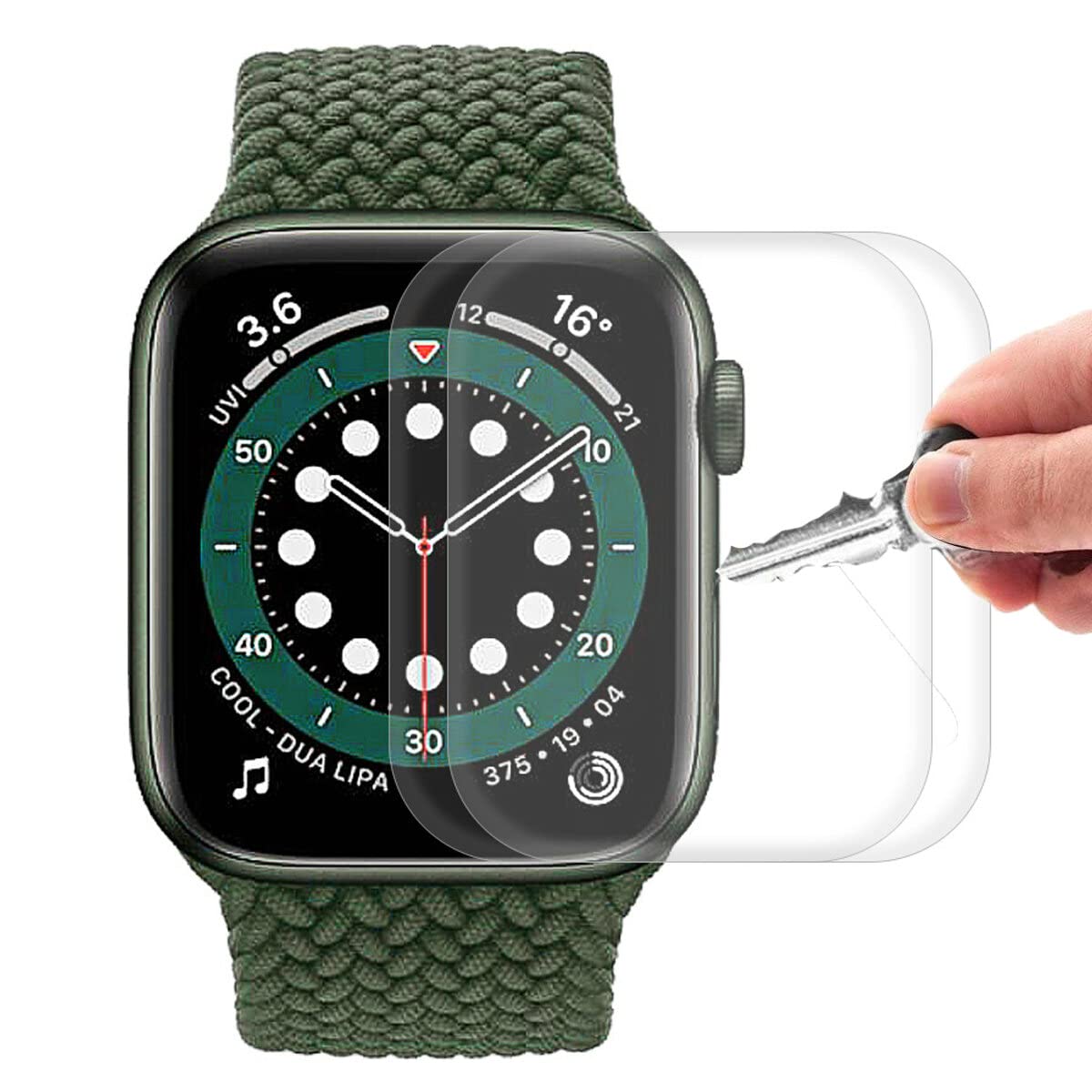 Enkay 1/2/5/10PCS High Definition 3D Curved Edge Hot Blending Full Coverage Anti-Scratch Soft PET Watch Screen Protector for Apple Watch Series 6/5 / 4 / SE 40mm