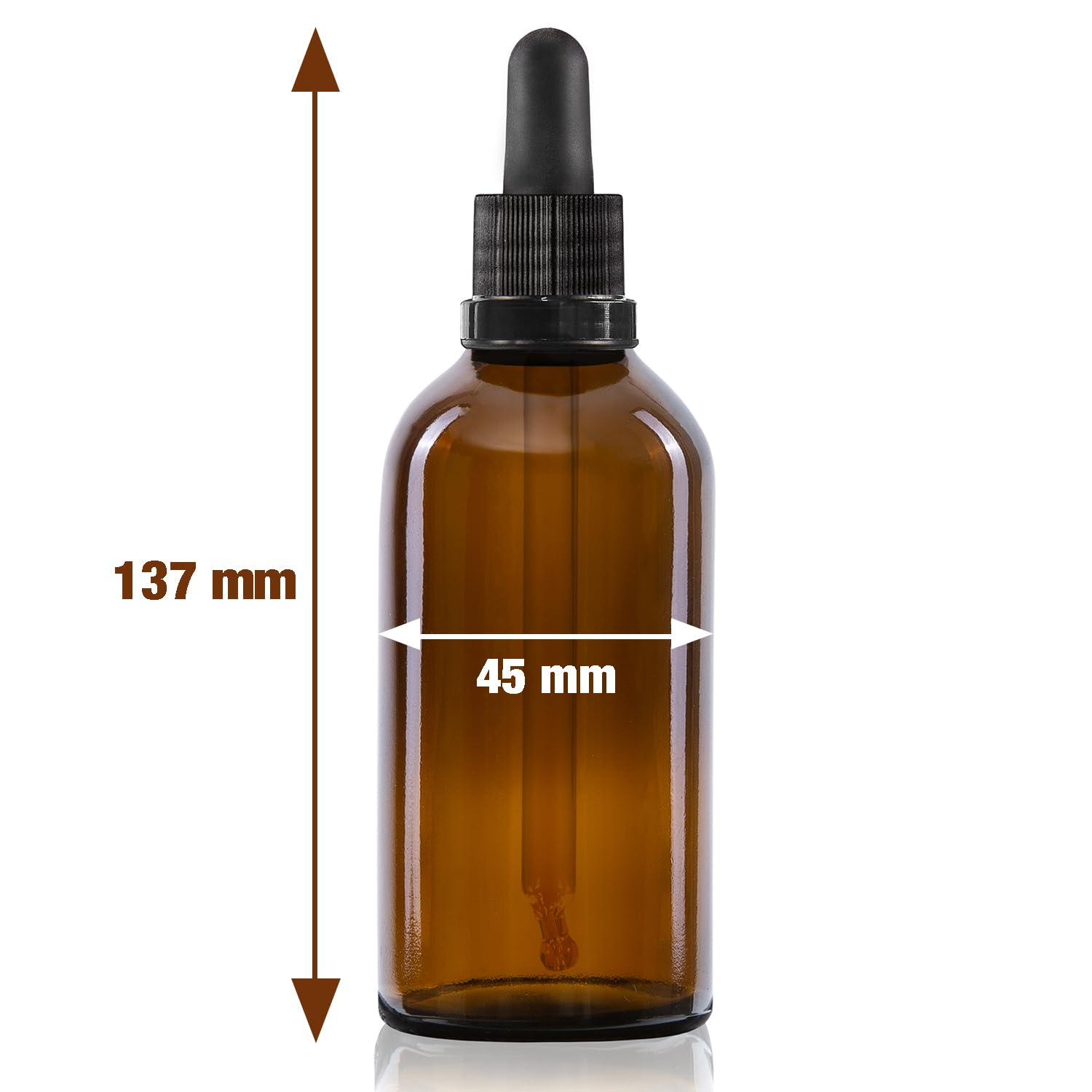 Oputec 68 x 100ml Pipettenflasche aus Braunglas mit Glaspipette: Großpackung Apotheker-Flaschen für Aromatherapie, Kosmetik, Tropfflasche lichtgeschützt, für pharmazeutische Anwendungen und Labor