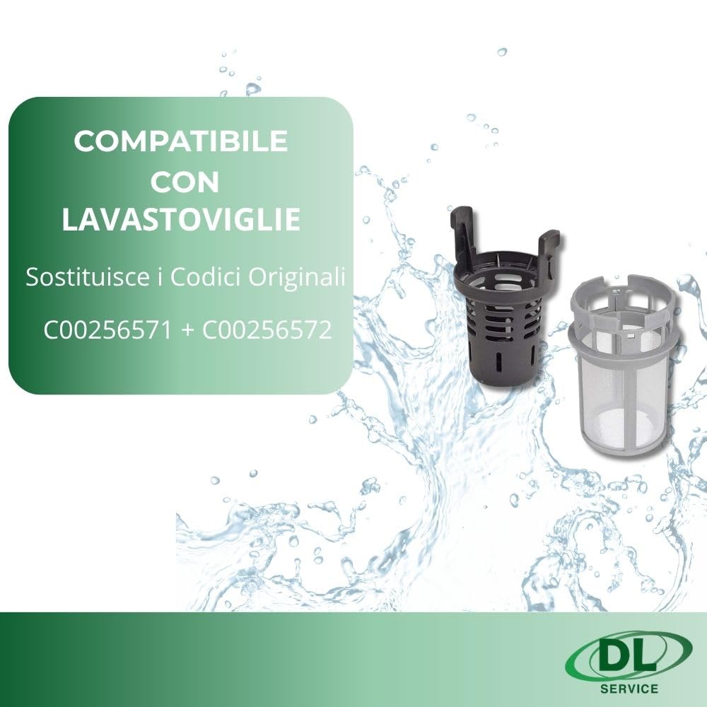 Filtr zmywarki kompatybilny z Ariston Hotpoint Indesit, C00256571 + C00256572, kompletny filtr wymienny
