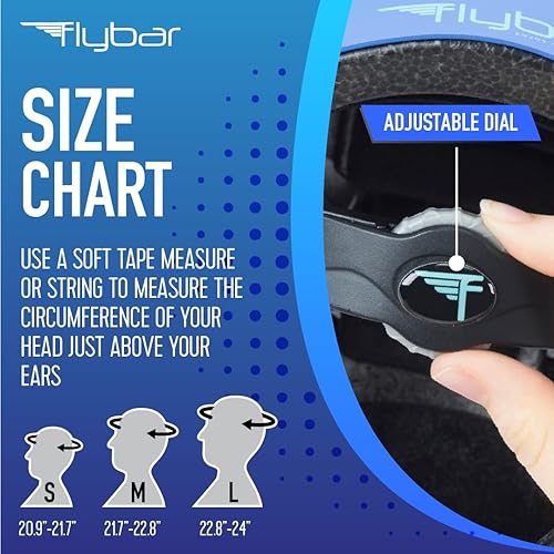 Miniatura 5 de Flybar Casco de bicicleta, casco multideportivo, ligero con doble certificación con esfera ajustable, protección contra impactos para actividades