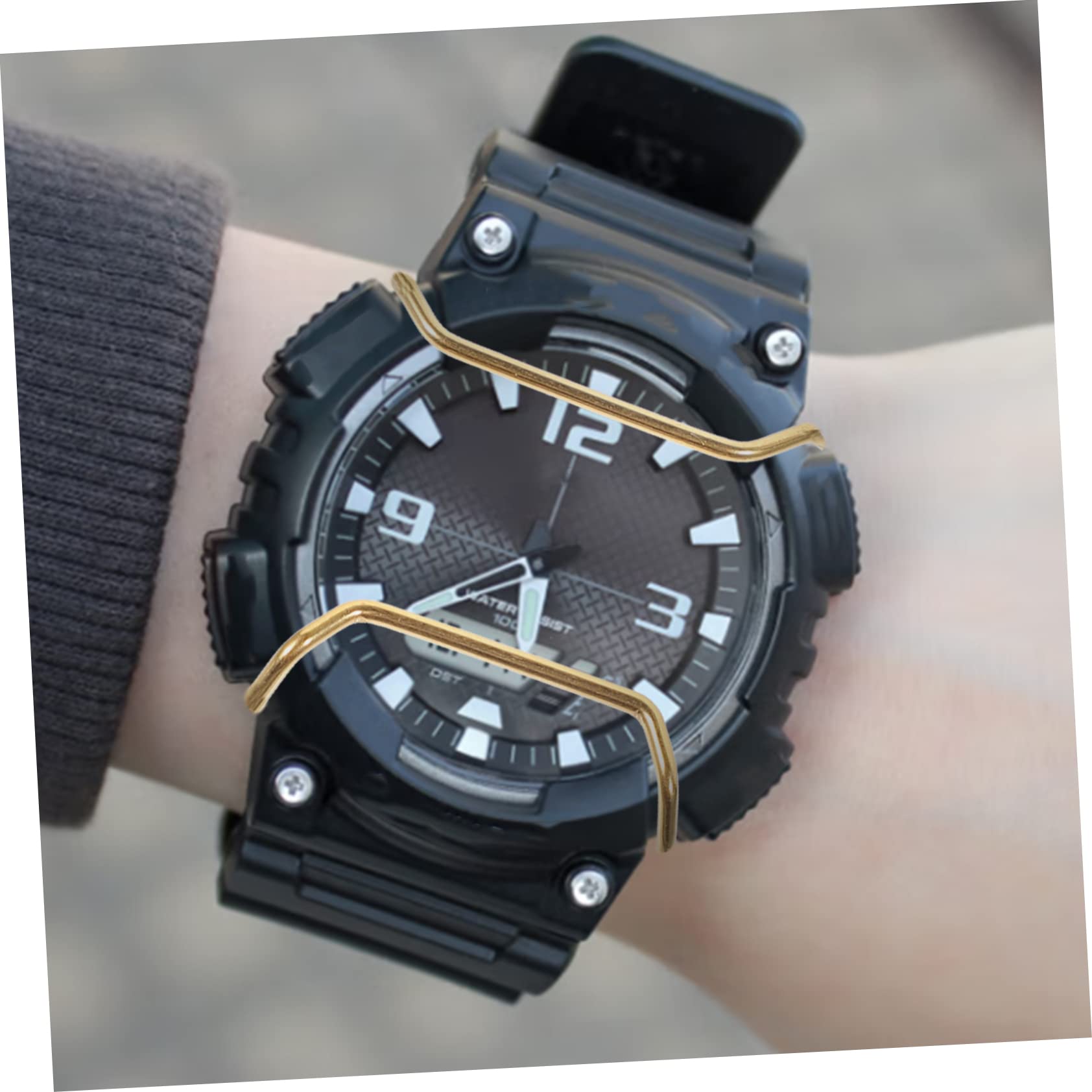 DOITOOL 5 Pièces Montre Pare-Chocs Protecteur de Montre Pratique Pare-Chocs d'écran de antirouille s Coque de Protection Garde de Robuste Surveilleur Métal Regardez