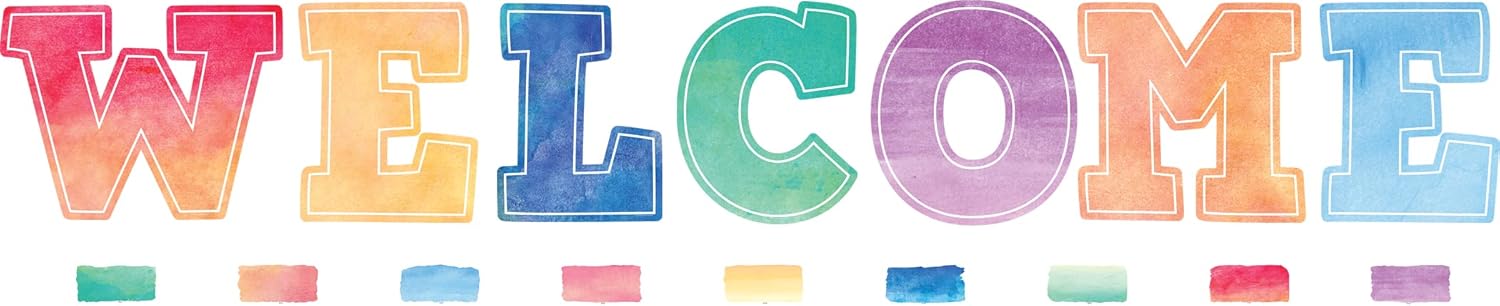 Teacher Created Resources Watercolor Welcome Bulletin Board