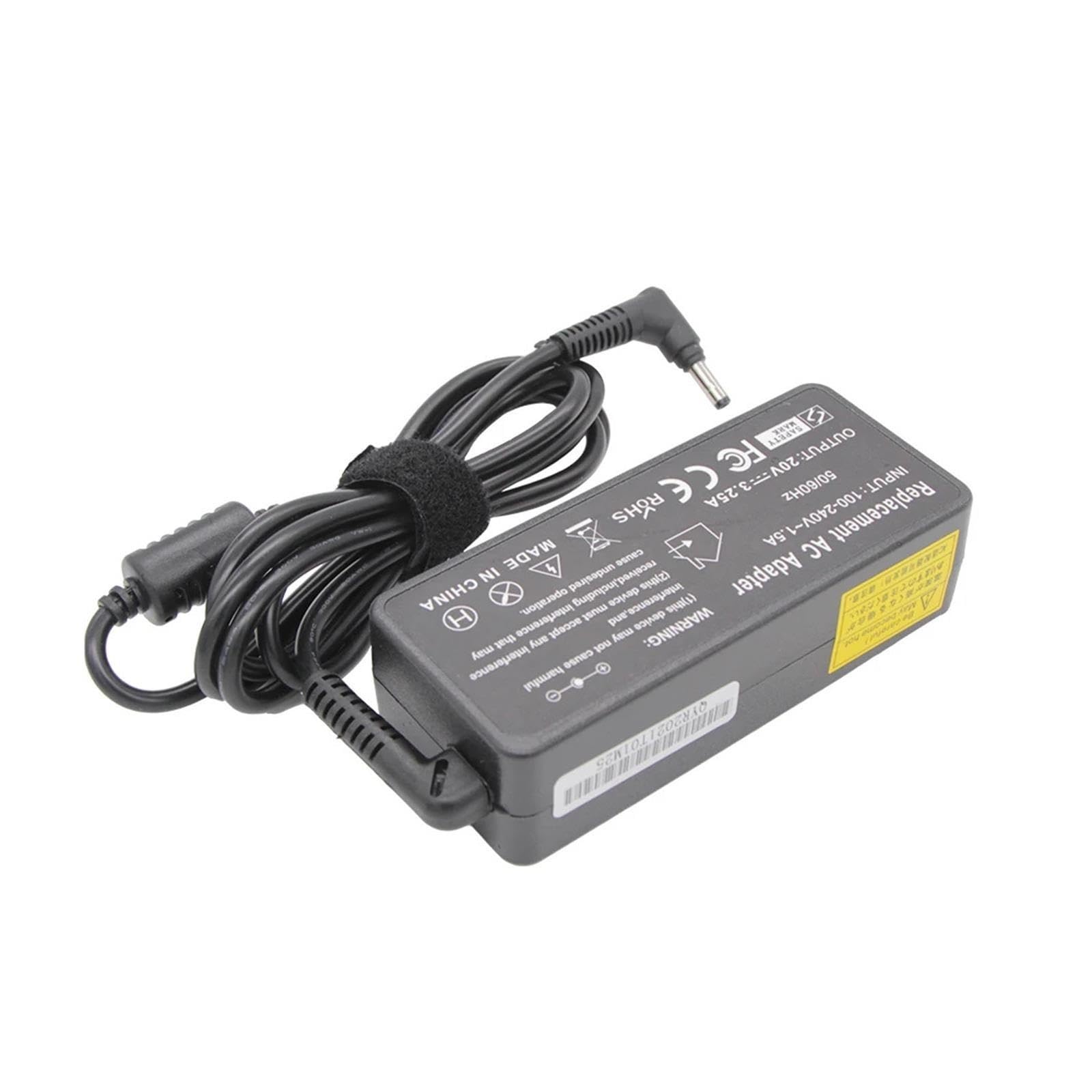 Cargador De Vuelta De CA De 20 V, 3,25 A, 65 W, 4,0 X 1,7 Mm, Compatible con ThinkPad, Compatible con IdeaPad, 330s 320 100-15 B50-10 Yoga 710 510-14ISK Redmibook 14 13(with EU Plug)