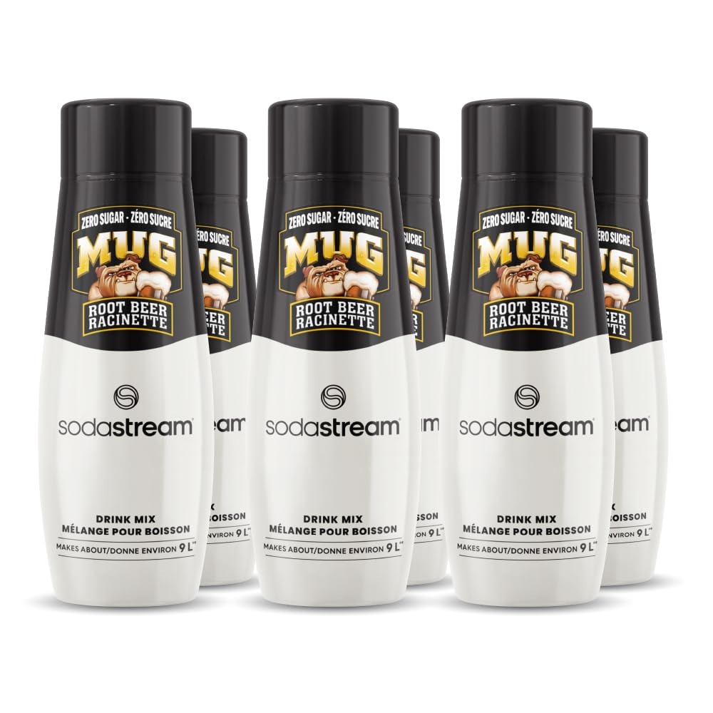 Sodastream Mug Root Beer Zero Sugar Flavour 440mL x 6 (Makes 54L)