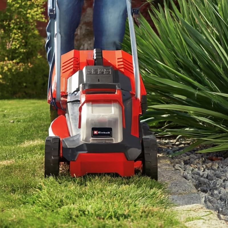 Einhell Akumulatorowa kosiarka GE-cm 18/30-1 Li BL (1 x 3,0 Ah) Power X-Change (18 V, szerokość cięcia 30 cm, do 175 m², bezszczotkowa, kosz na trawę 27 l, wysokość koszenia 30-65 mm, w zestawie