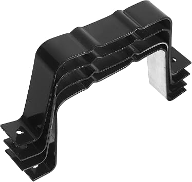 Uonlytech 4 Pack Gutter Downspout Strap Black Downspout Accessories for Rain Gutter Extension Attachment Easy Install for Drainage System