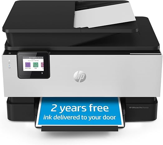 HP OfficeJet Pro Premier All-in-One Wireless Printer - includes 2 Years of Ink Delivered, plus Smart Tasks Smart Office Productivity, Works with Alexa (1KR54A)