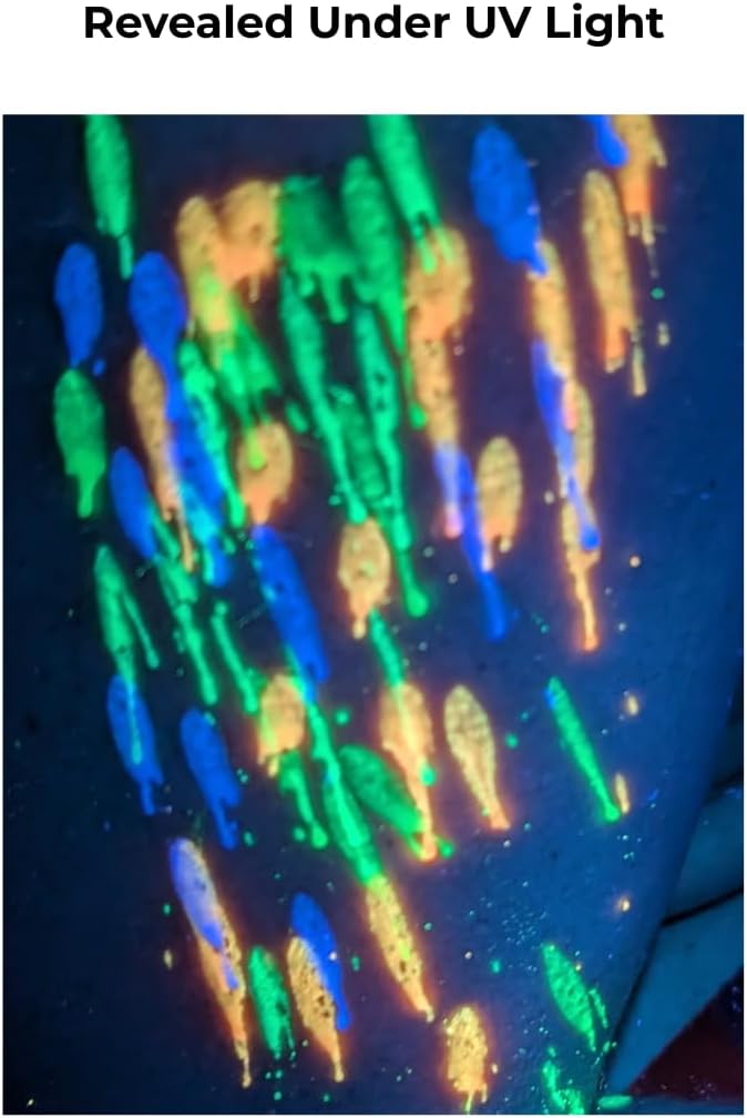 Curl & Crest Blacklight UV Reactive Glow Drip Candles – Body Art Candle Set for Couples Who Like to Play,