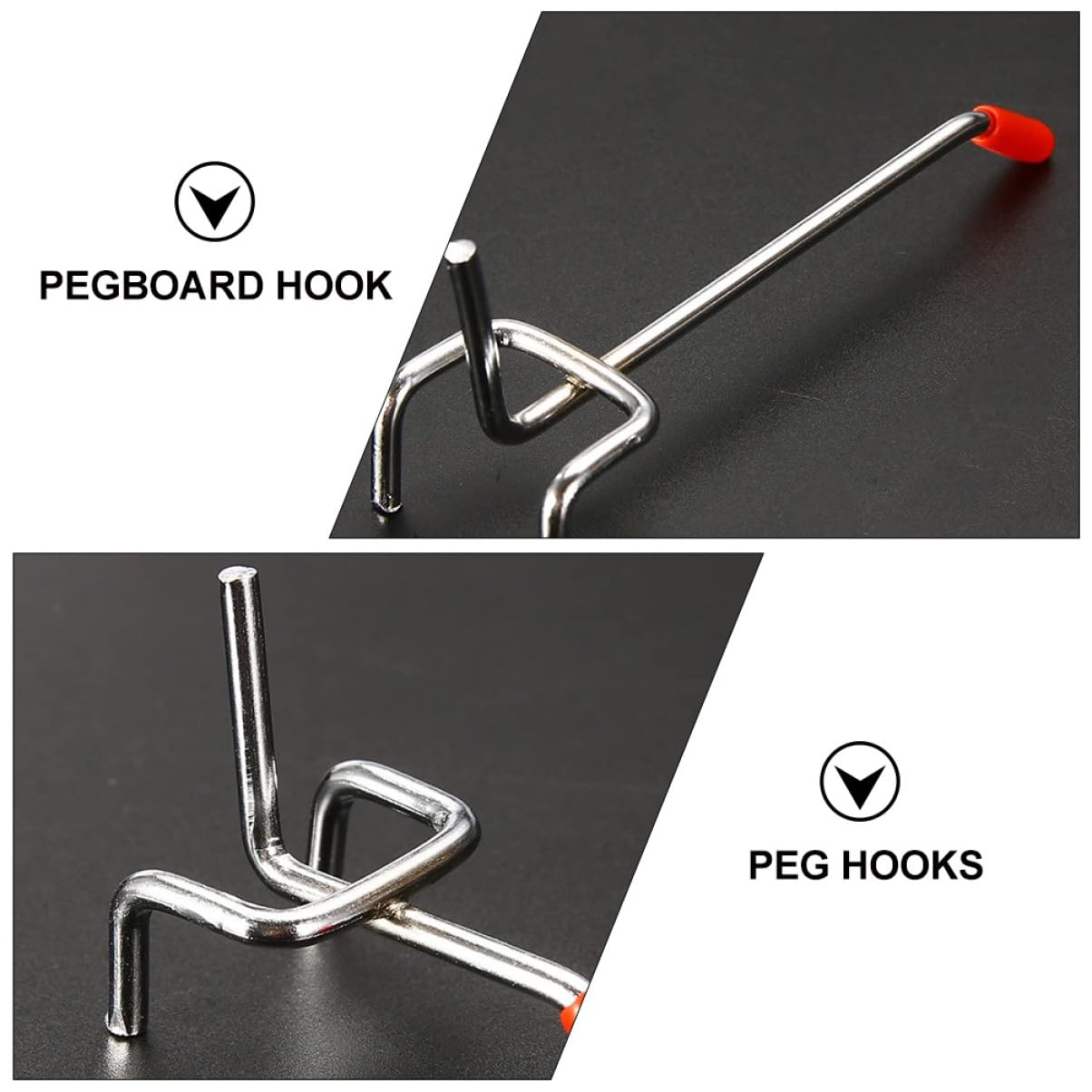 Luxshiny 25pcs Display Hooks Iron Hooks for Supermarket Shelf Exhibition Retail Pegboard Easy to Use Smooth Surface Sturdy and Sturdy