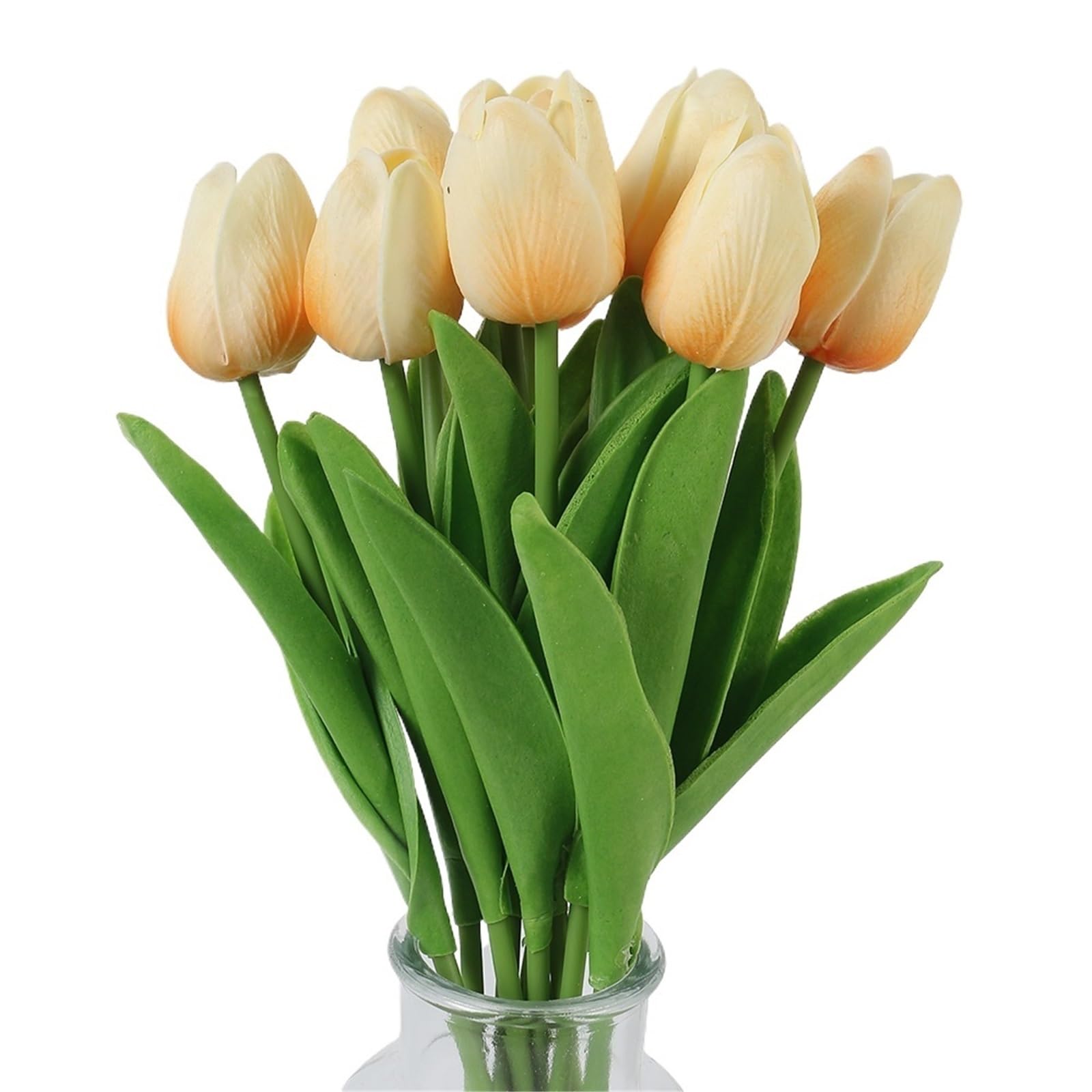 Dcrxz Artificial Flowers 10Pcs Tulip Artificial Flowers Bouquet 33cm Fake Flowers for Home Bedroom Decor Garden Indoor Wedding Decoration Vase Ornament(H)