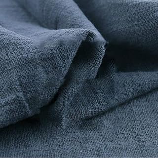Linen Cotton Fabric,130 x 100 cm Organic Material Pure Natural Flax Cambric Eco DIY Clothes Fabric Soft Cotton Linen Curtain Cloth Handmade
