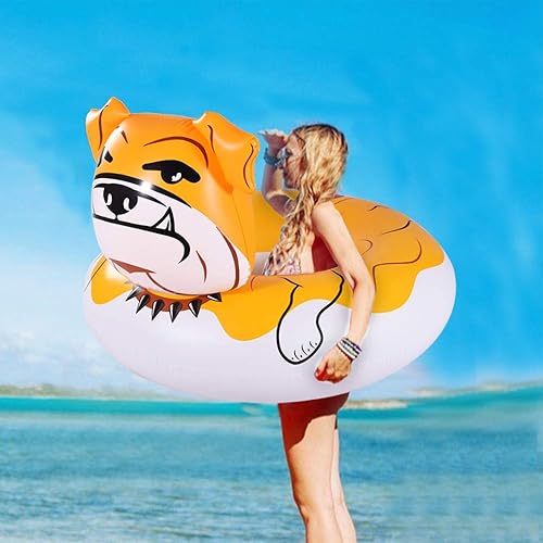Miniatura 6 de WateBom Bulldog Float, 53 pulgadas gigante inflable piscina flotador tubo para fiesta, verano diversión piscina juguetes para adultos y niños