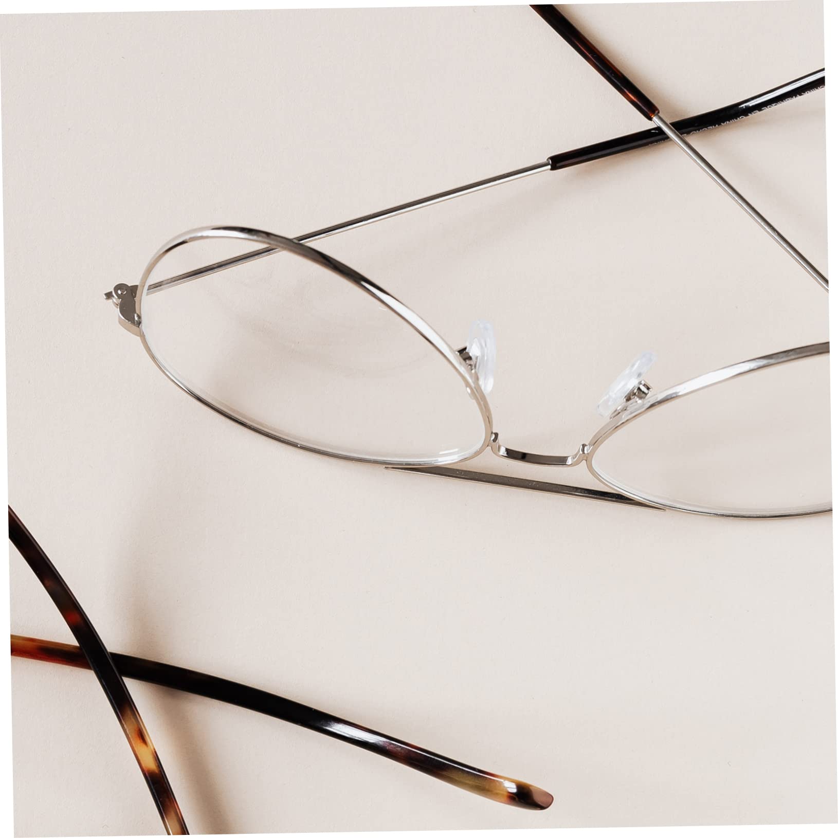 Healeved Almohadillas Nasales De Silicona Antideslizantes Para Gafas Juego De Repuesto Tornillos Para Óptima Gafas Compatible Varios Paño De Limpieza Aleatorio